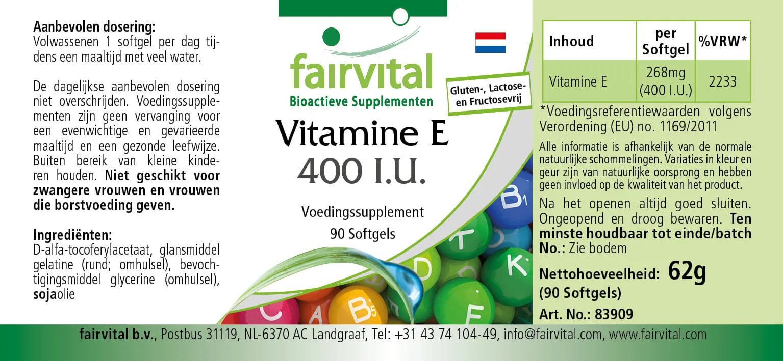 Vitamine E 400 I.U. - 90 softgels