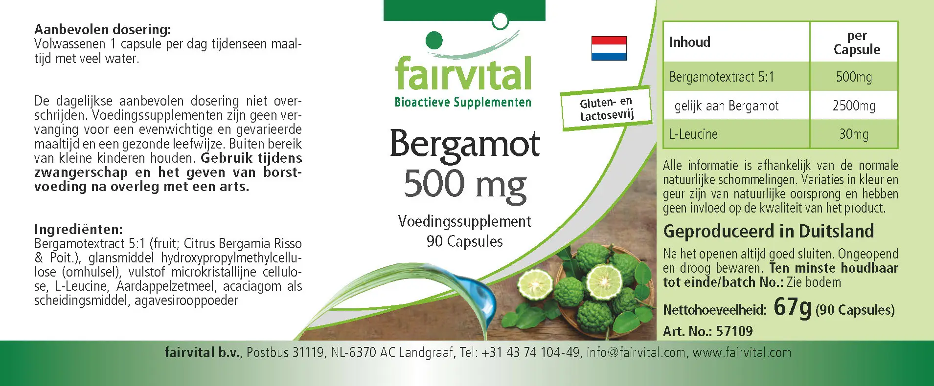 Bergamot Extrakt 500mg