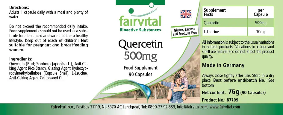 Quercetine 500mg - 90 capsules