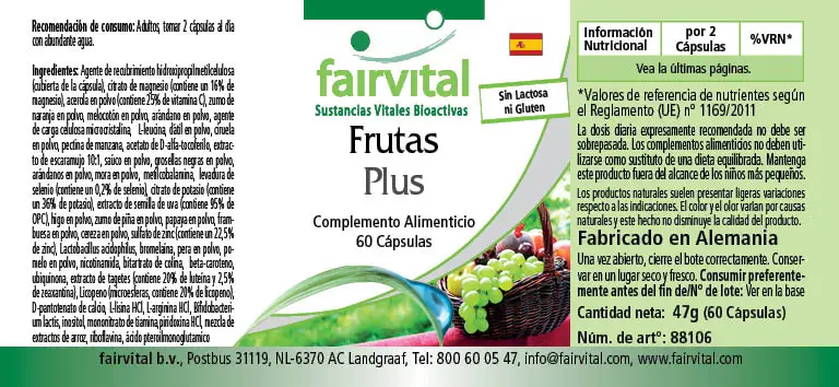 Fruit Plus - 60 capsules