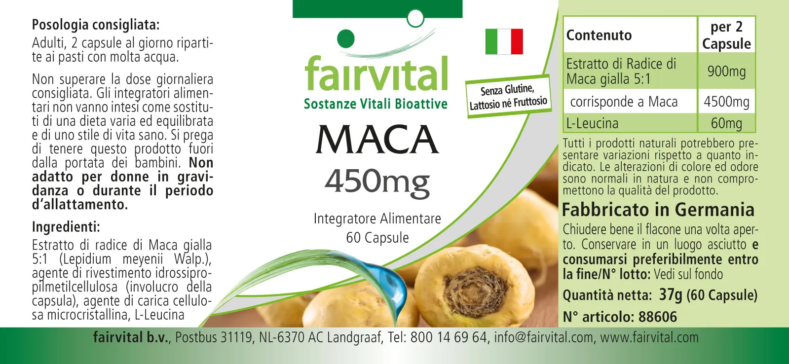 MACA 450mg - 60 gélules