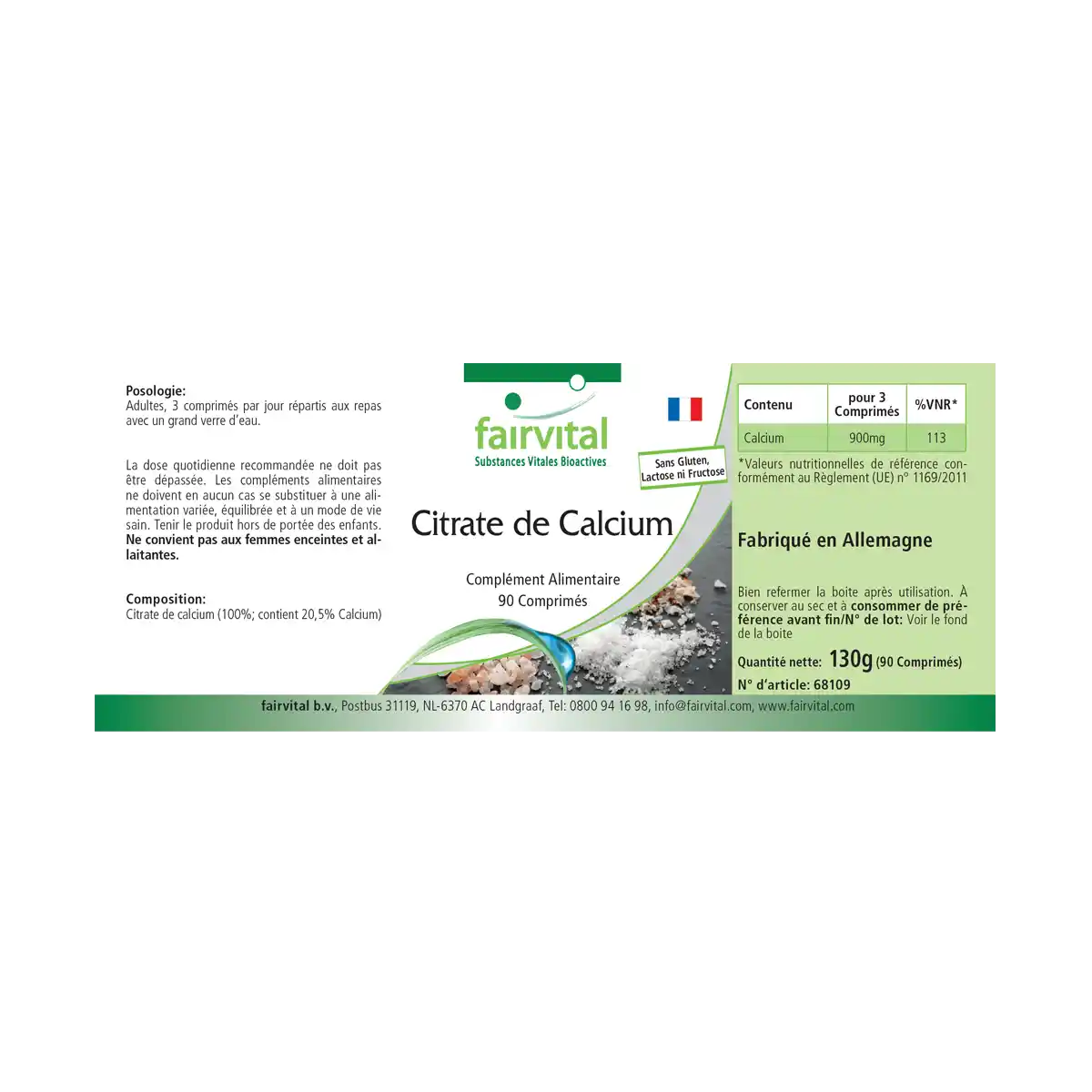 Calcium citrate containing 300mg calcium - 90 tablets