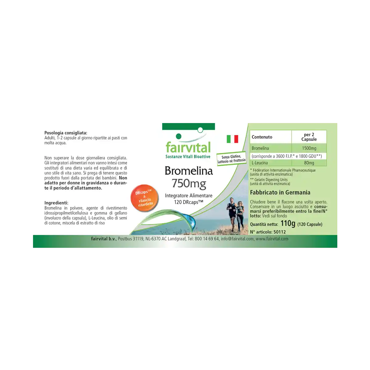 Bromelina 750mg - 120 DRcaps® - 120 DRcaps