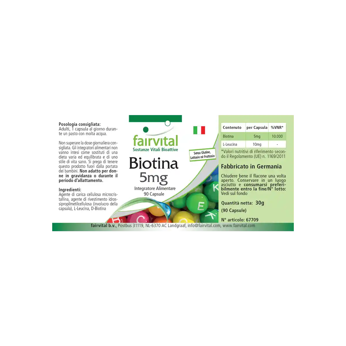 Biotina 5mg – 90 capsule