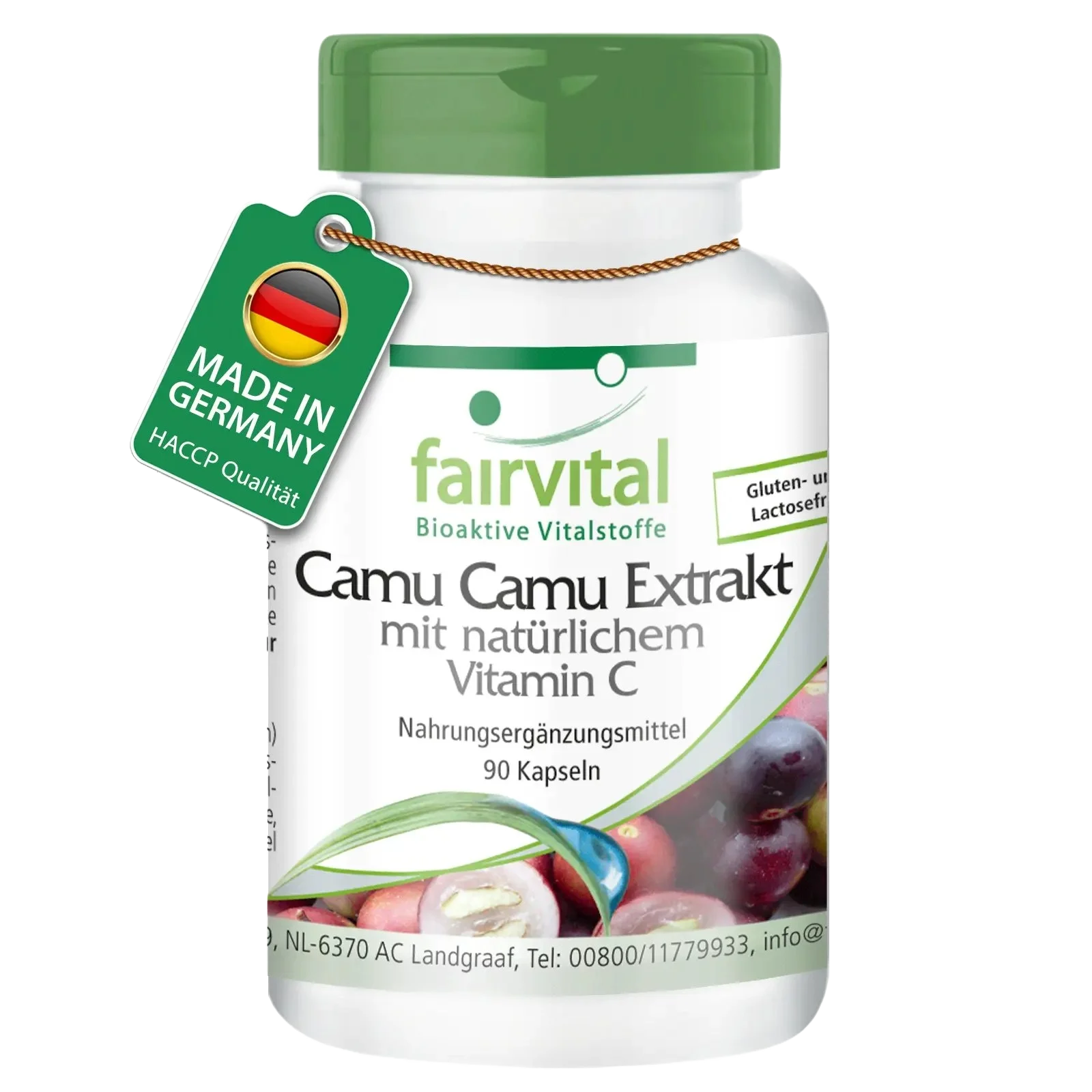 Camu Camu Extrakt mit natürlichem Vitamin C - 90 Kapseln - für Immunsystem, Kollagenbildung uvm. - Vegan | Fairvital Camu Camu Extrakt mit natürlichem Vitamin C - 90 Kapseln - für Immunsystem, Kollagenbildung uvm. - Vegan | Fairvital