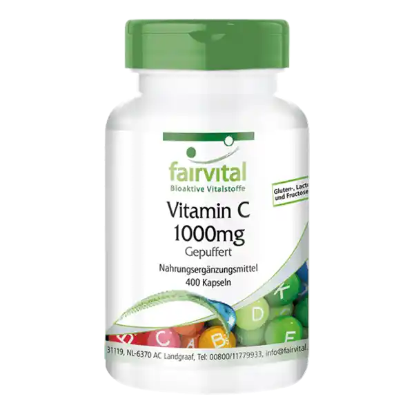 Vitamine C 1000mg en forme tamponnée – 400 gélules