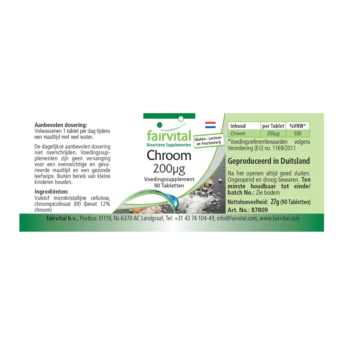 Chroom 200µg - 90 tabletten