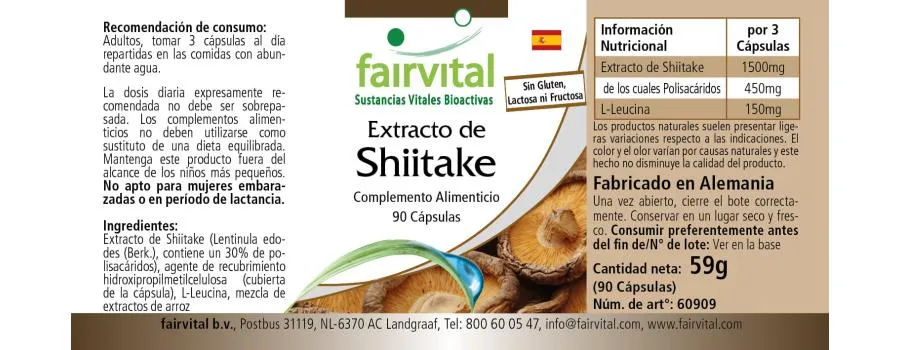 Shiitake extract - 90 capsules