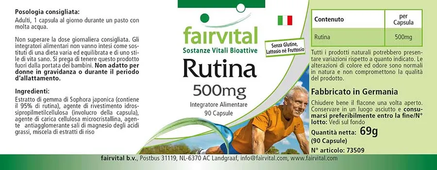 Rutina 500mg - Vitamina P - 90 capsule Rutina 500mg - Vitamina P - 90 capsule
