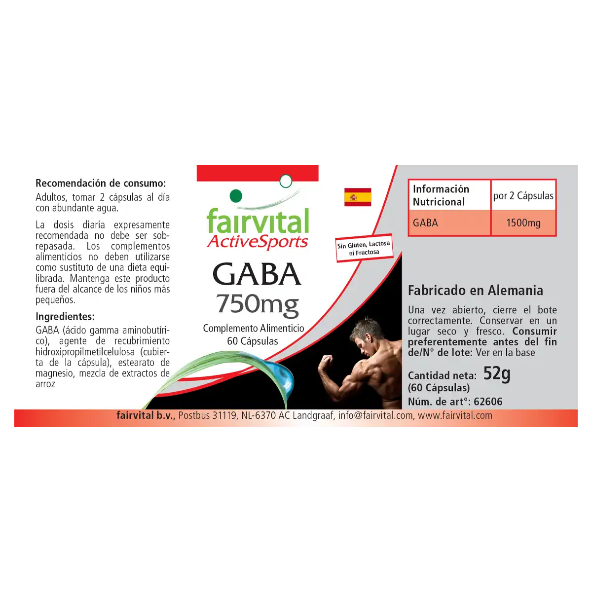 GABA 750mg - 60 gélules