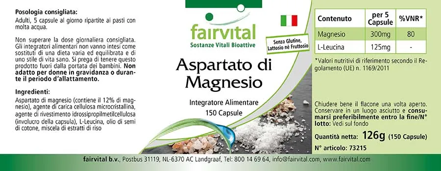 Aspartate de magnésium - 150 gélules