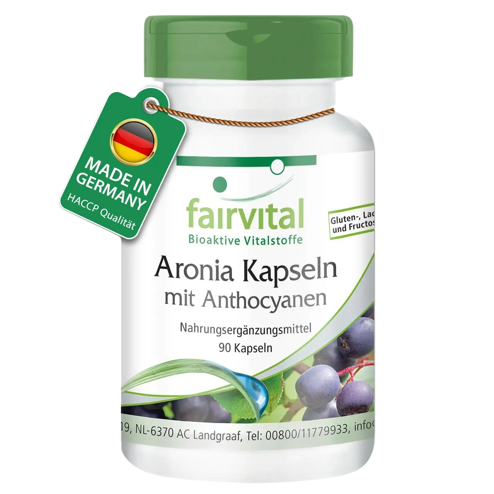 Aronia Kapseln mit Anthocyanen - mit 20% Anthocyanen & 45% Polyphenolen - Hochdosiert und Vegan | Fairvital Aronia Kapseln mit Anthocyanen - mit 20% Anthocyanen & 45% Polyphenolen - Hochdosiert und Vegan | Fairvital