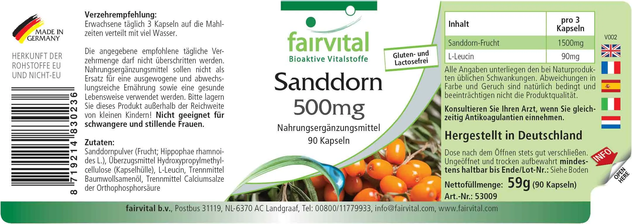 Sanddorn 500mg