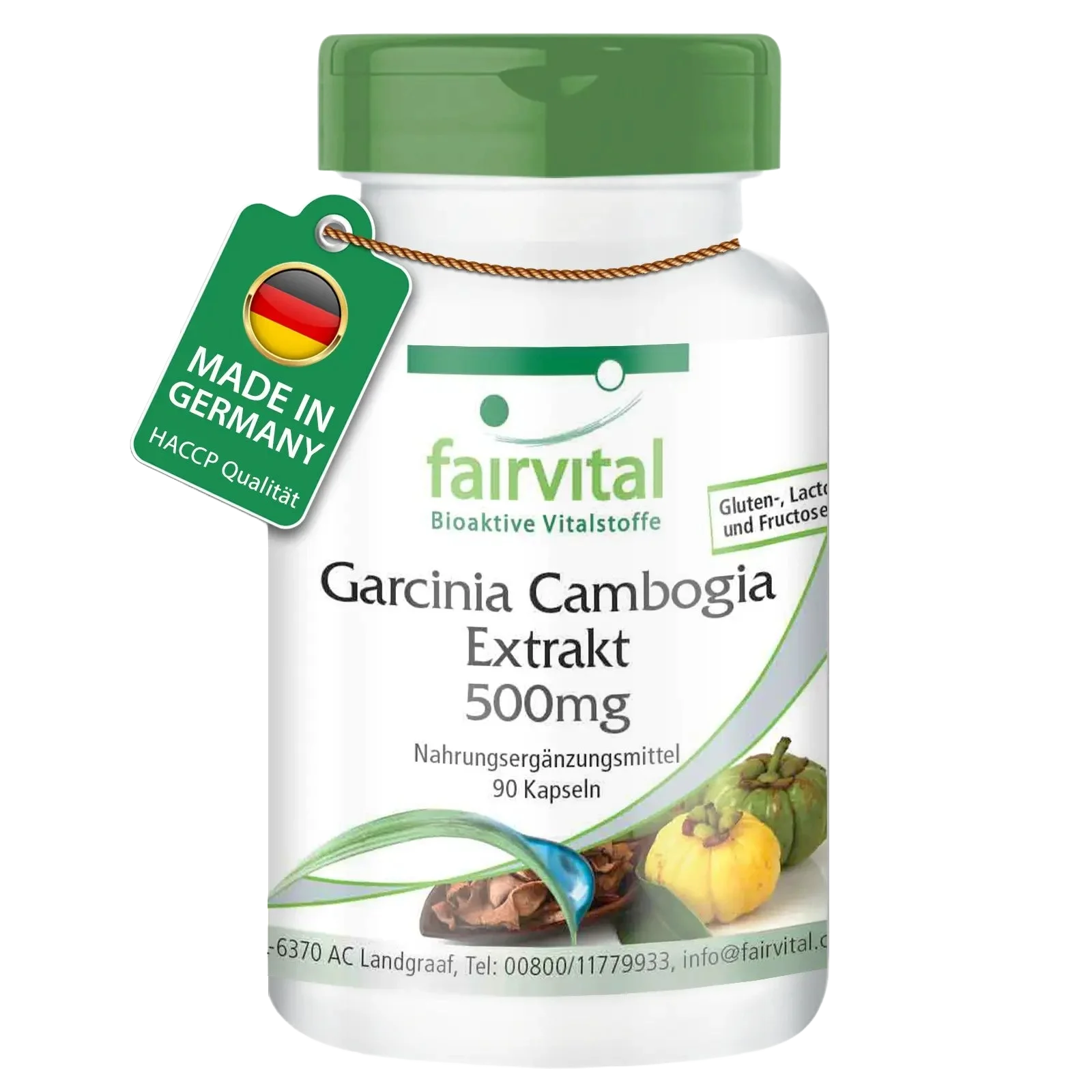 Garcinia Cambogia Extrakt 500mg - 90 Kapseln - mit 60% Hydroxycitronensäure - Vegan | Fairvital Garcinia Cambogia Extrakt 500mg - 90 Kapseln - mit 60% Hydroxycitronensäure - Vegan | Fairvital