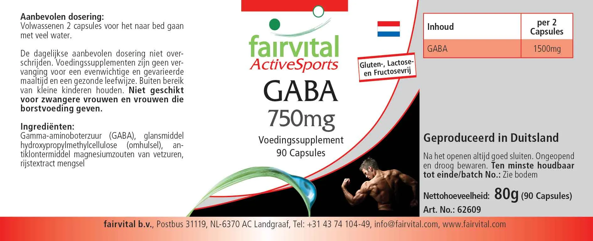 GABA 750mg - 90 capsules