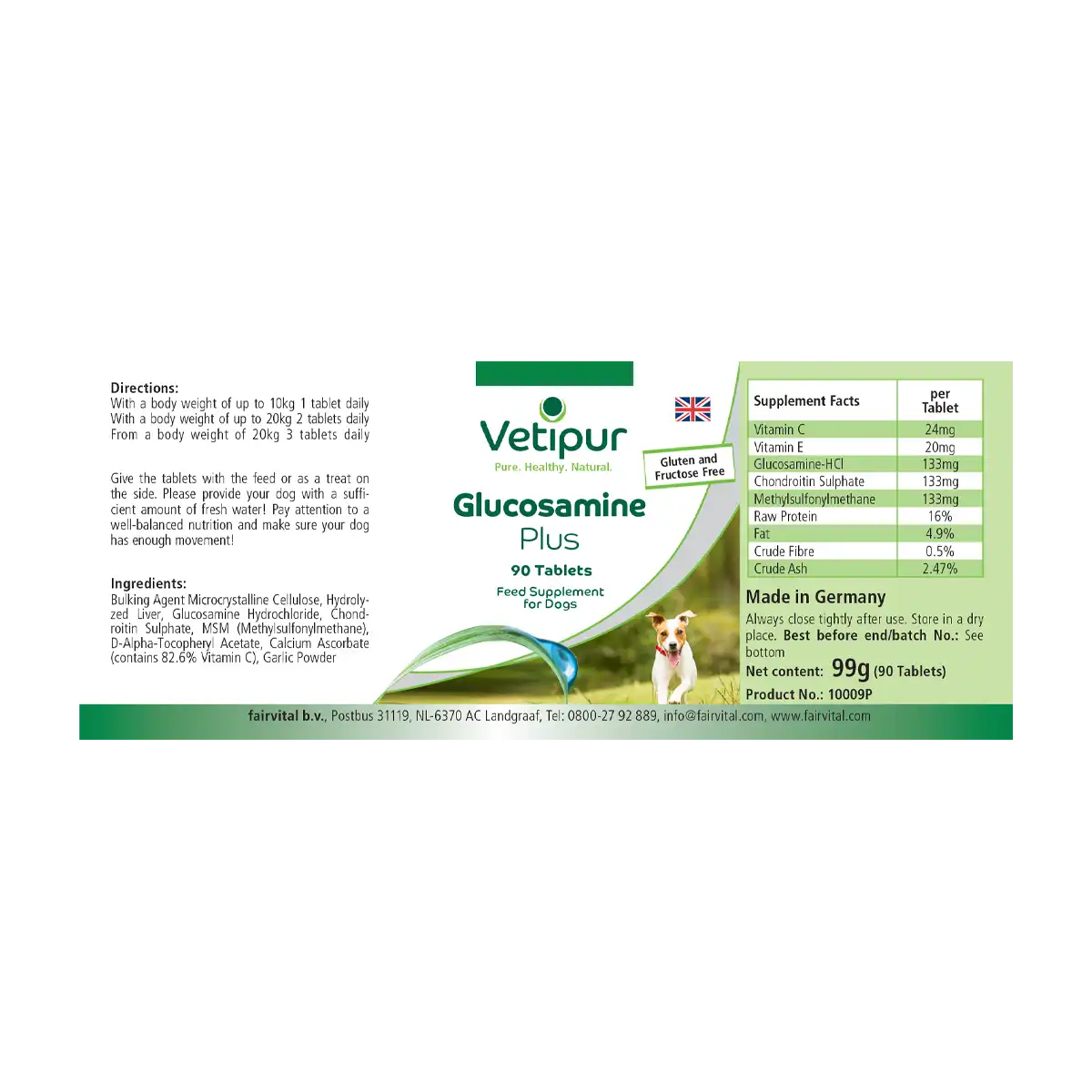 Glucosamine Plus - 90 comprimés pour chiens – Vetipur