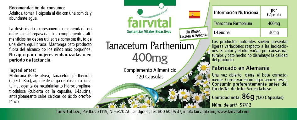 Tanacetum Parthenium 400mg