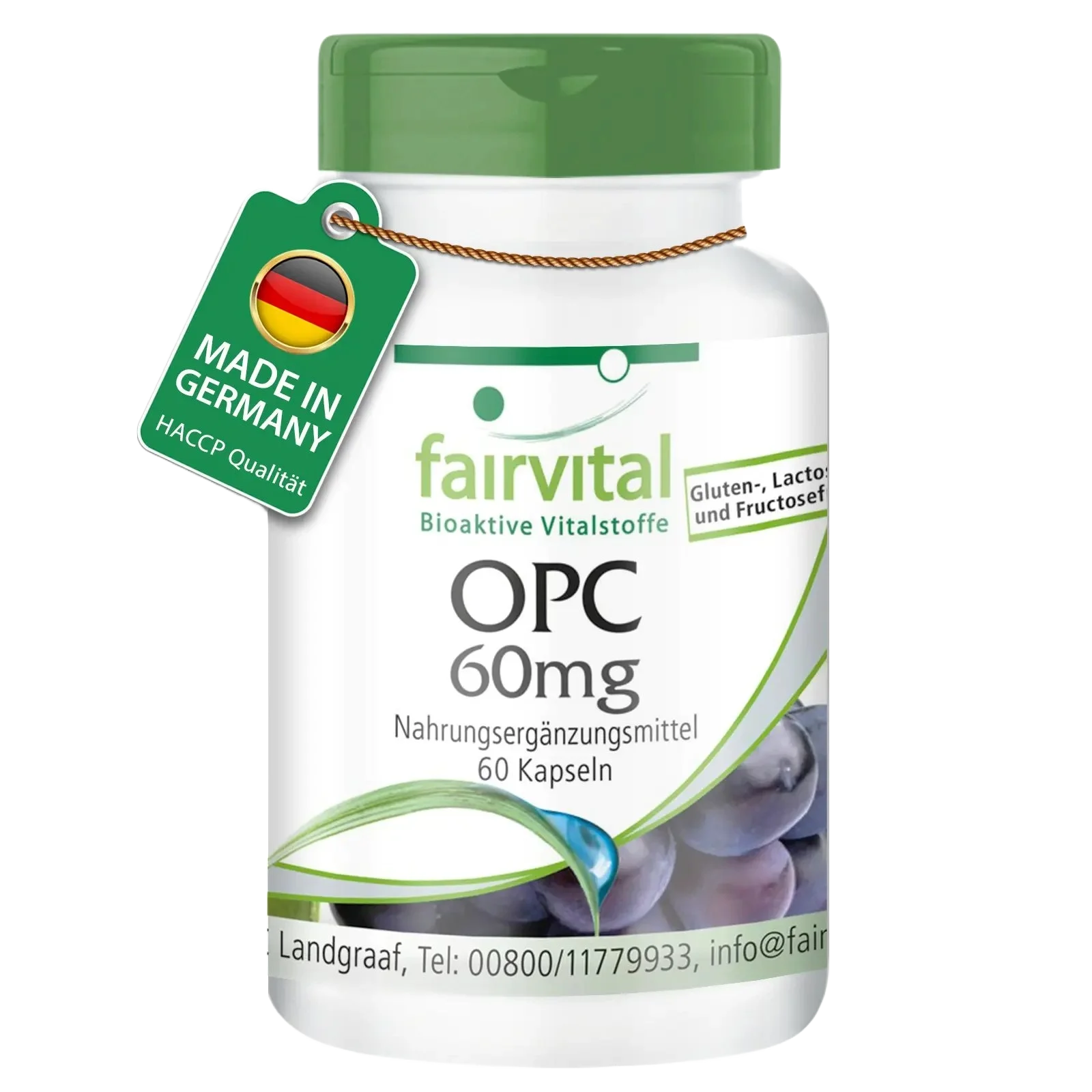 OPC 60mg - 60 Kapseln - oligomere Proanthocyanidine - Hochdosiert und Vegan | Fairvital OPC 60mg - 60 Kapseln - oligomere Proanthocyanidine - Hochdosiert und Vegan | Fairvital