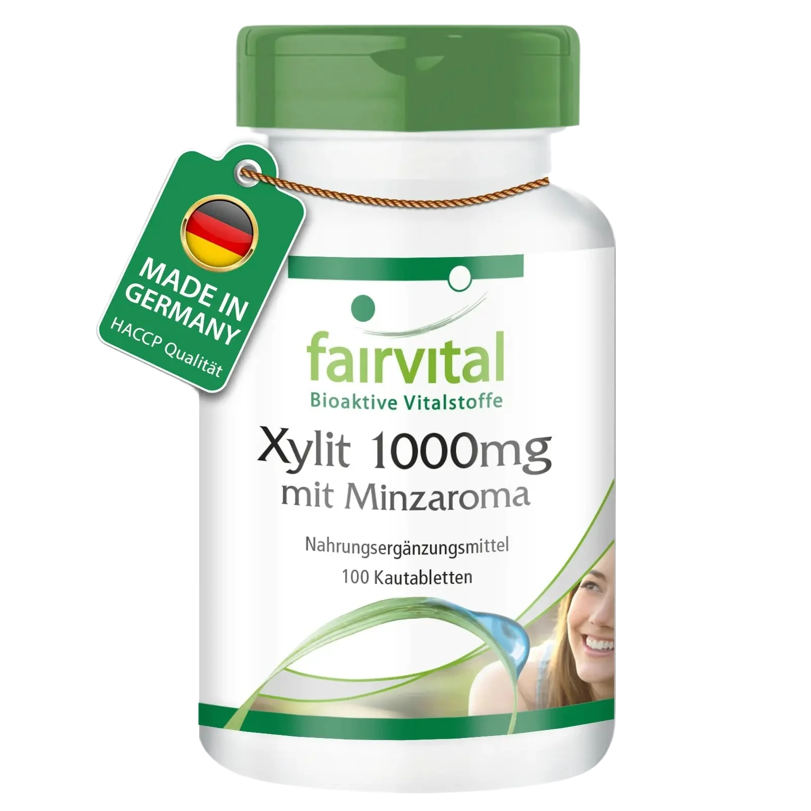Xylitol 1000mg mint flavoured - 100 chewable tablets Xylitol 1000mg mint flavoured - 100 chewable tablets
