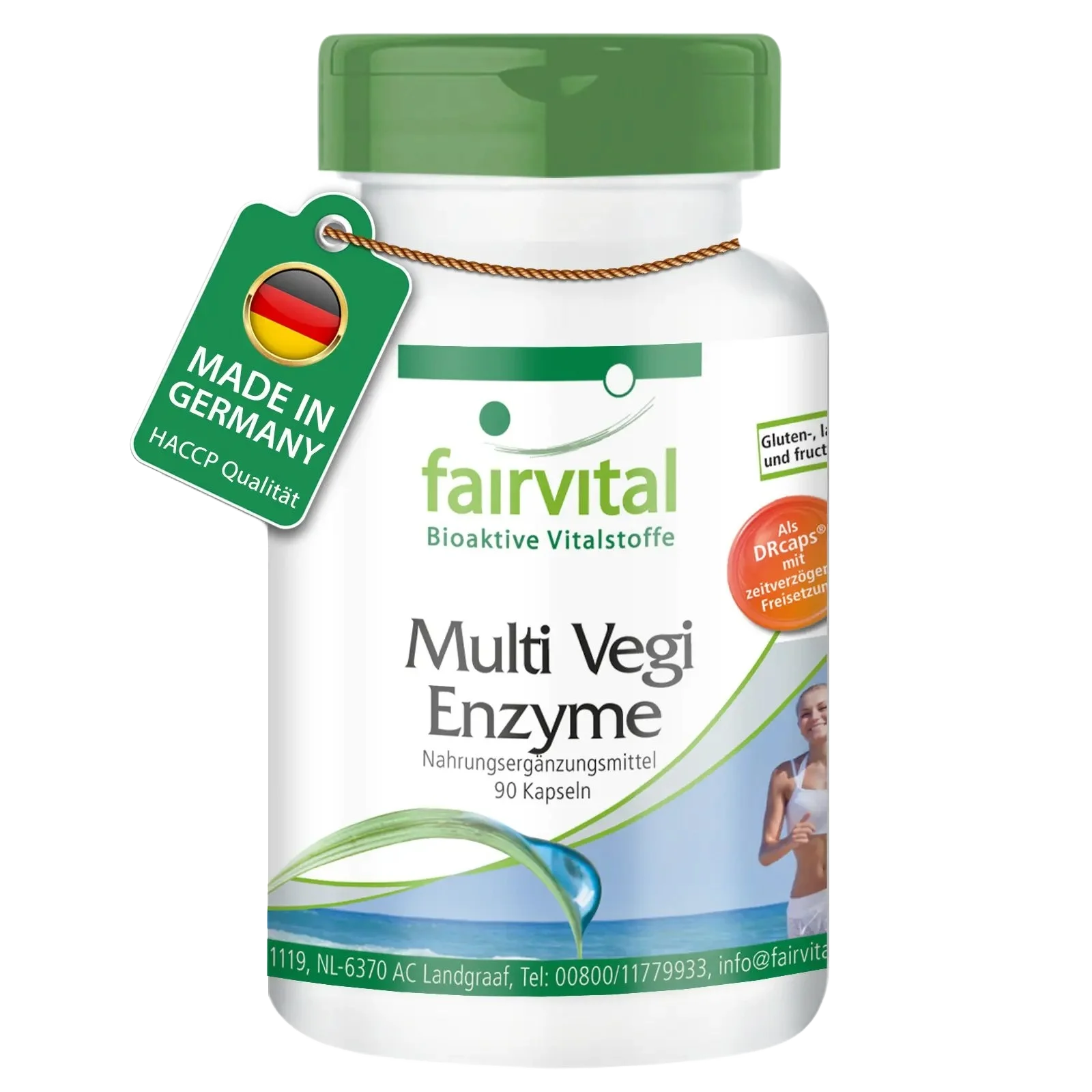 Multi Vegi Enzyme - 90 Kapseln - 100% pflanzlicher Enzymkomplex mit Bromelain, Papain, Lipase, Rutin - Vegan | Fairvital Multi Vegi Enzyme - 90 Kapseln - 100% pflanzlicher Enzymkomplex mit Bromelain, Papain, Lipase, Rutin - Vegan | Fairvital