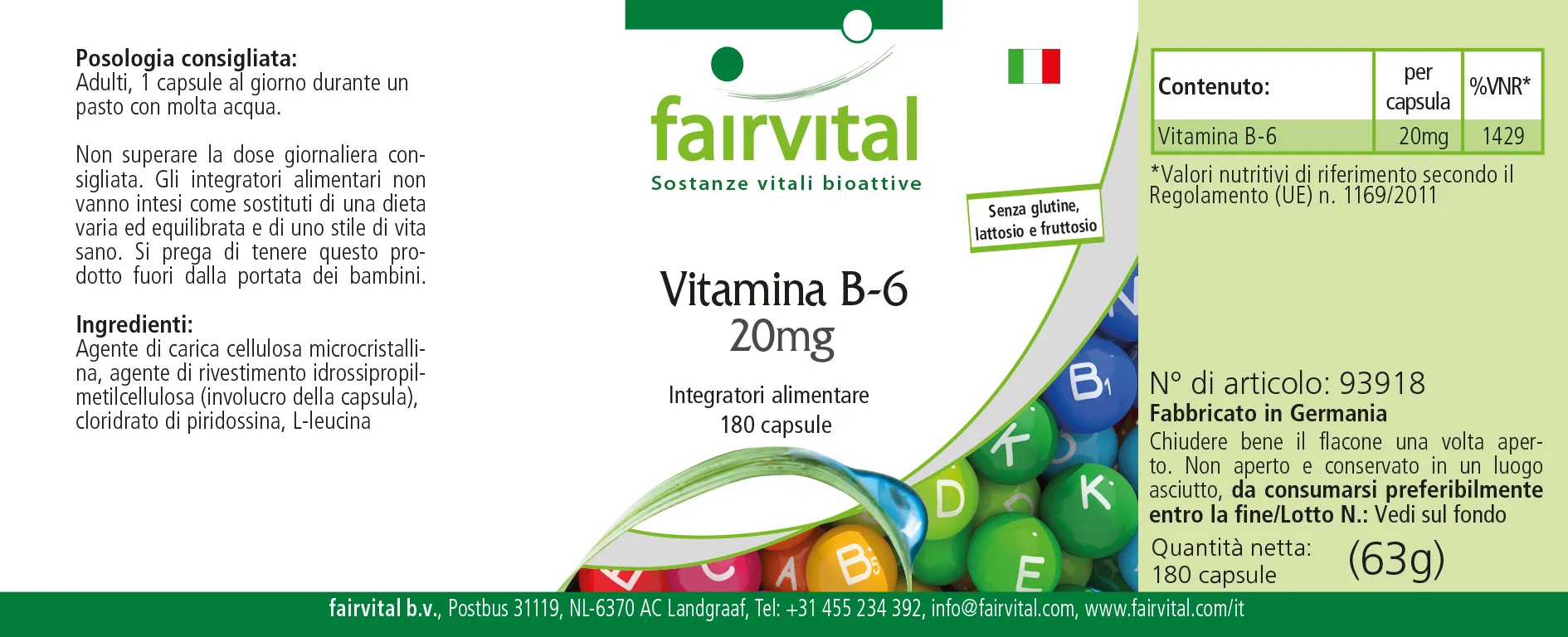 Vitamin B-6 20mg