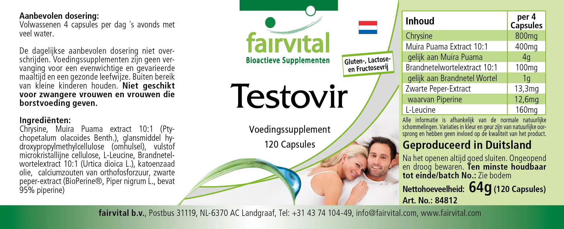 Testovir - 120 Cápsulas