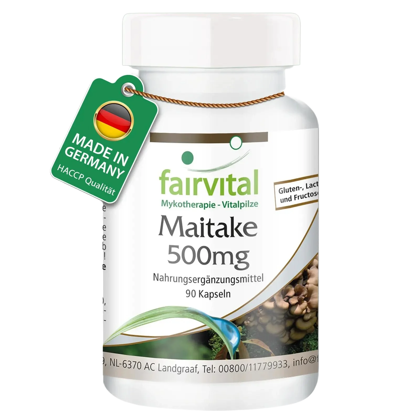 Maitake 500mg - 90 Kapseln - Grifola frondosa - Hochdosiert und Vegan | Fairvital Maitake 500mg - 90 Kapseln - Grifola frondosa - Hochdosiert und Vegan | Fairvital