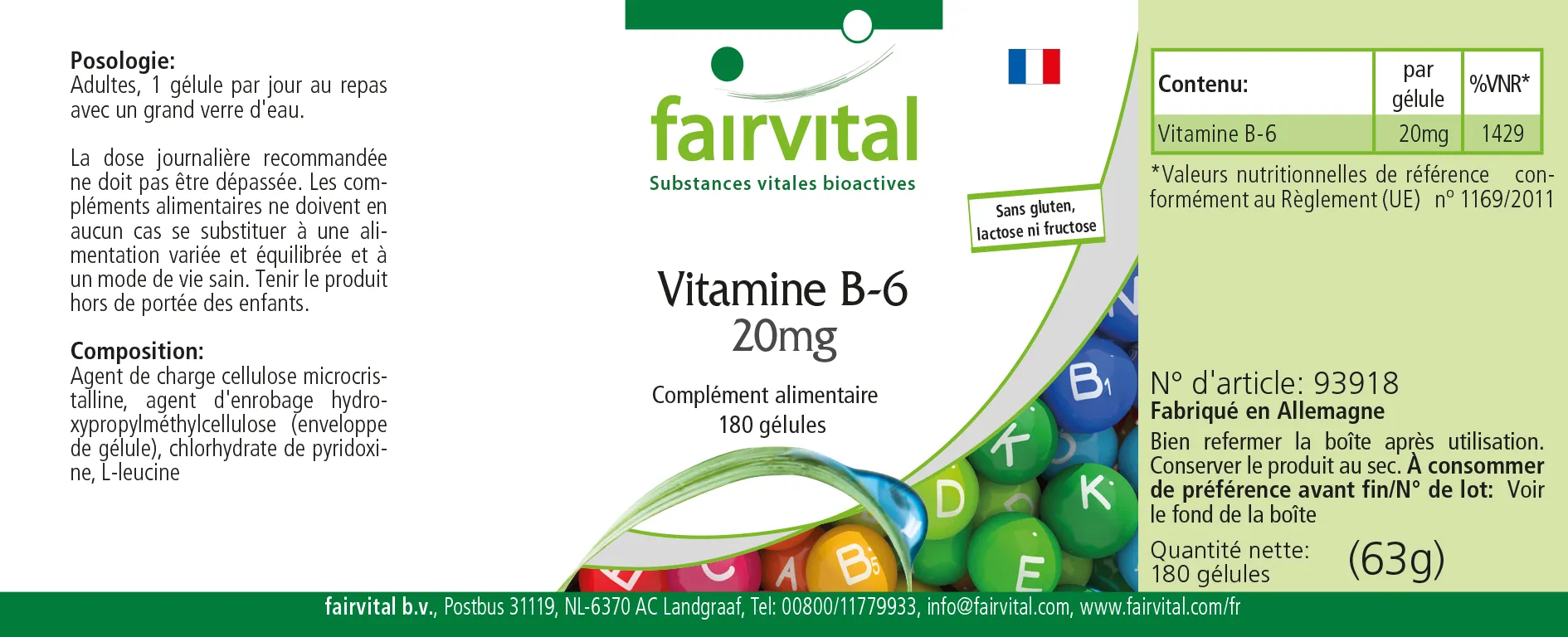 Vitamin B-6 20mg