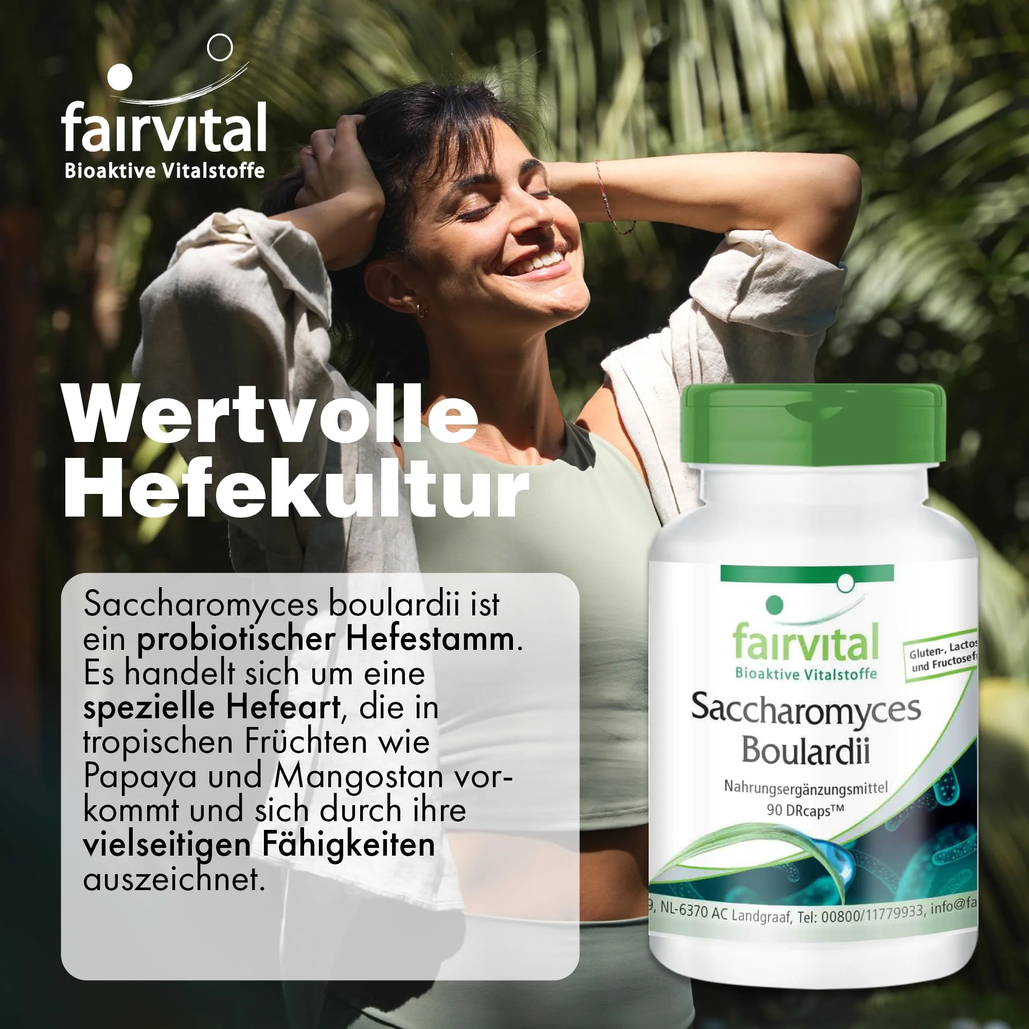 Saccharomyces boulardii - 90 Kapseln - Schluckfreundlich - Hochdosiert und Vegan | Fairvital