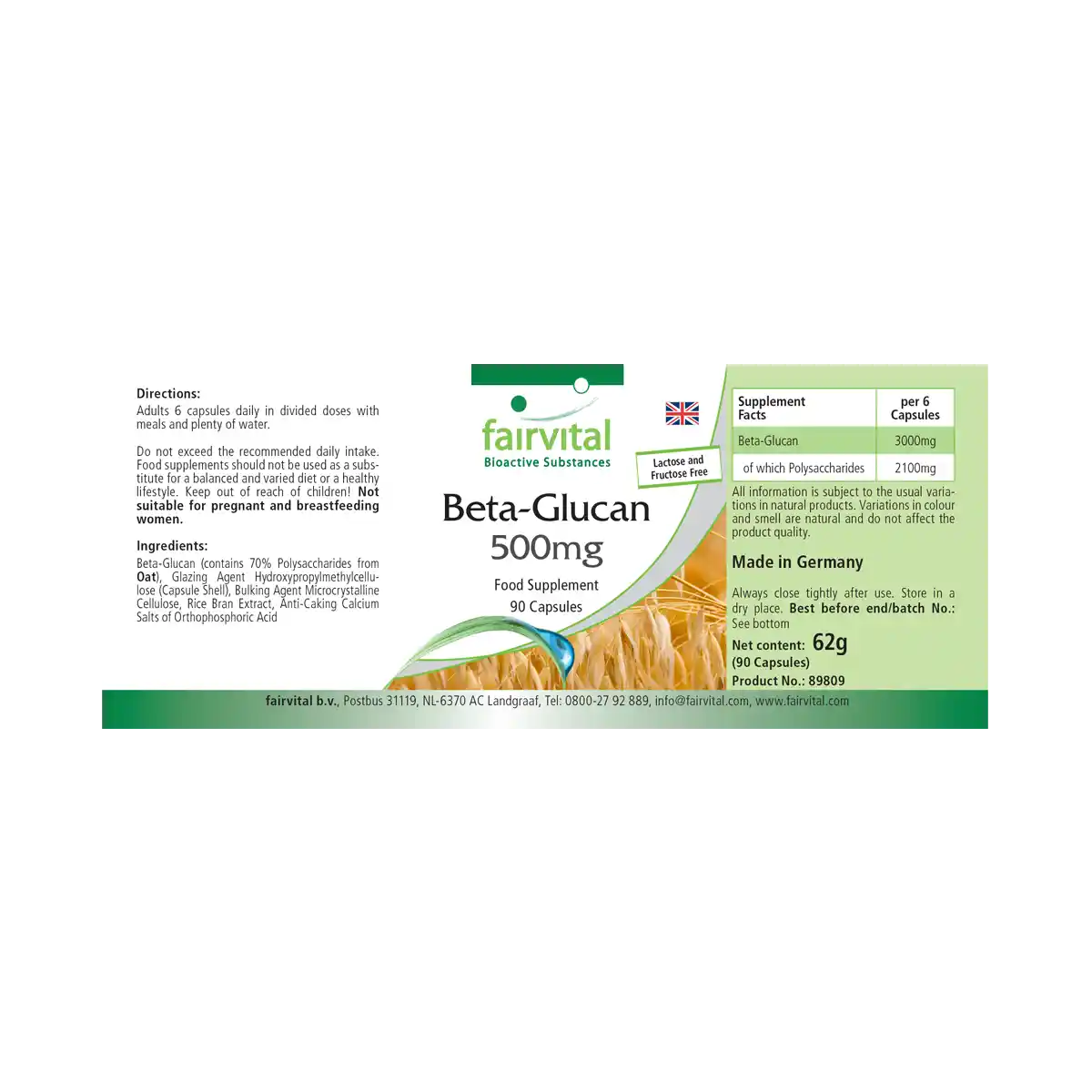 Beta-Glucan 500mg