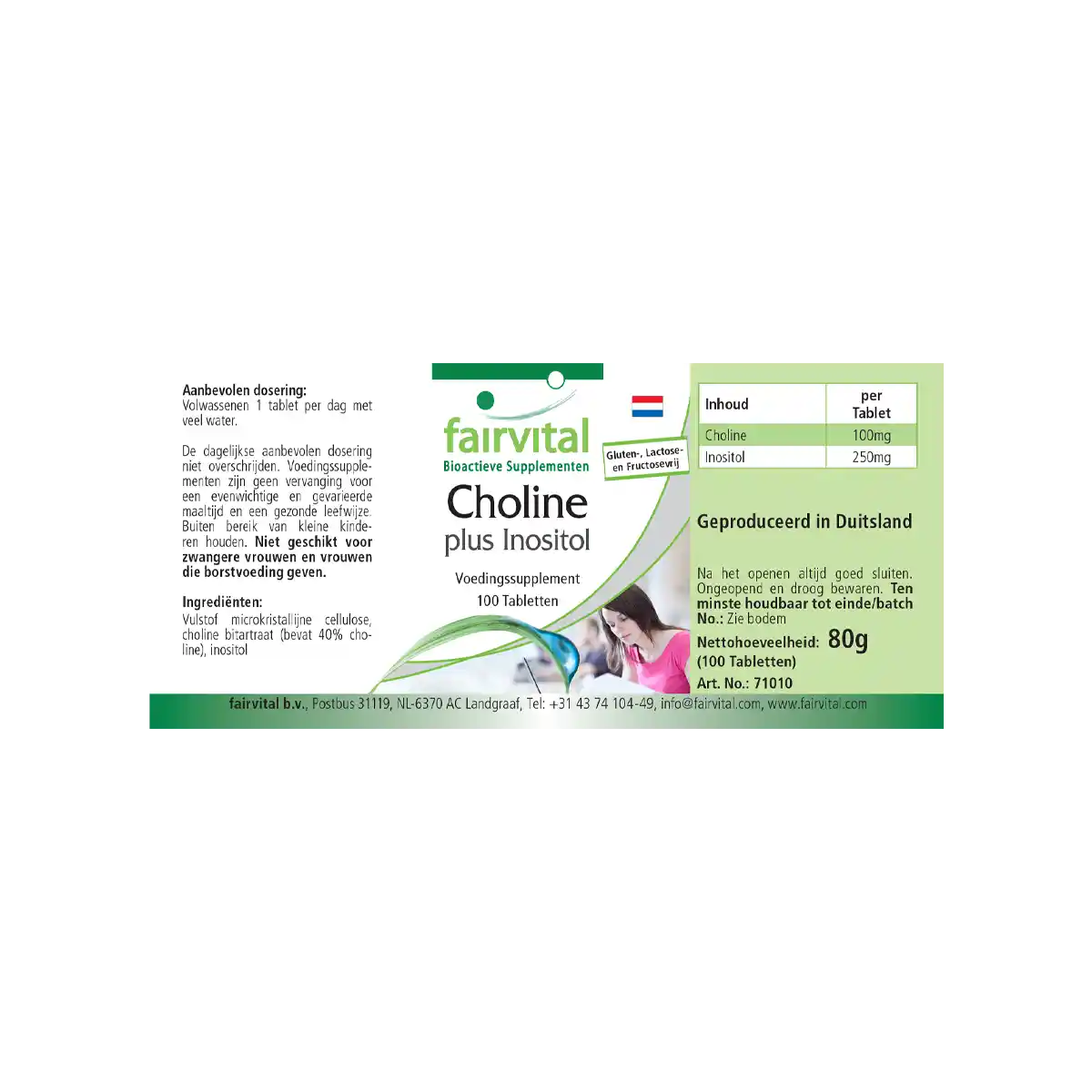 Choline plus inositol - 100 tablets