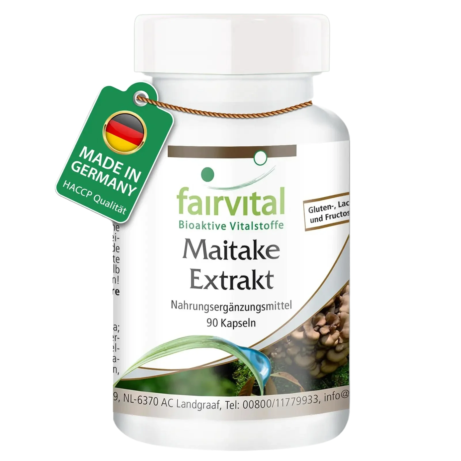 Maitake Extrakt - 90 Kapseln - Grifola frondosa - 30% Polysaccharide - Hochdosiert und Vegan | Fairvital Maitake Extrakt - 90 Kapseln - Grifola frondosa - 30% Polysaccharide - Hochdosiert und Vegan | Fairvital