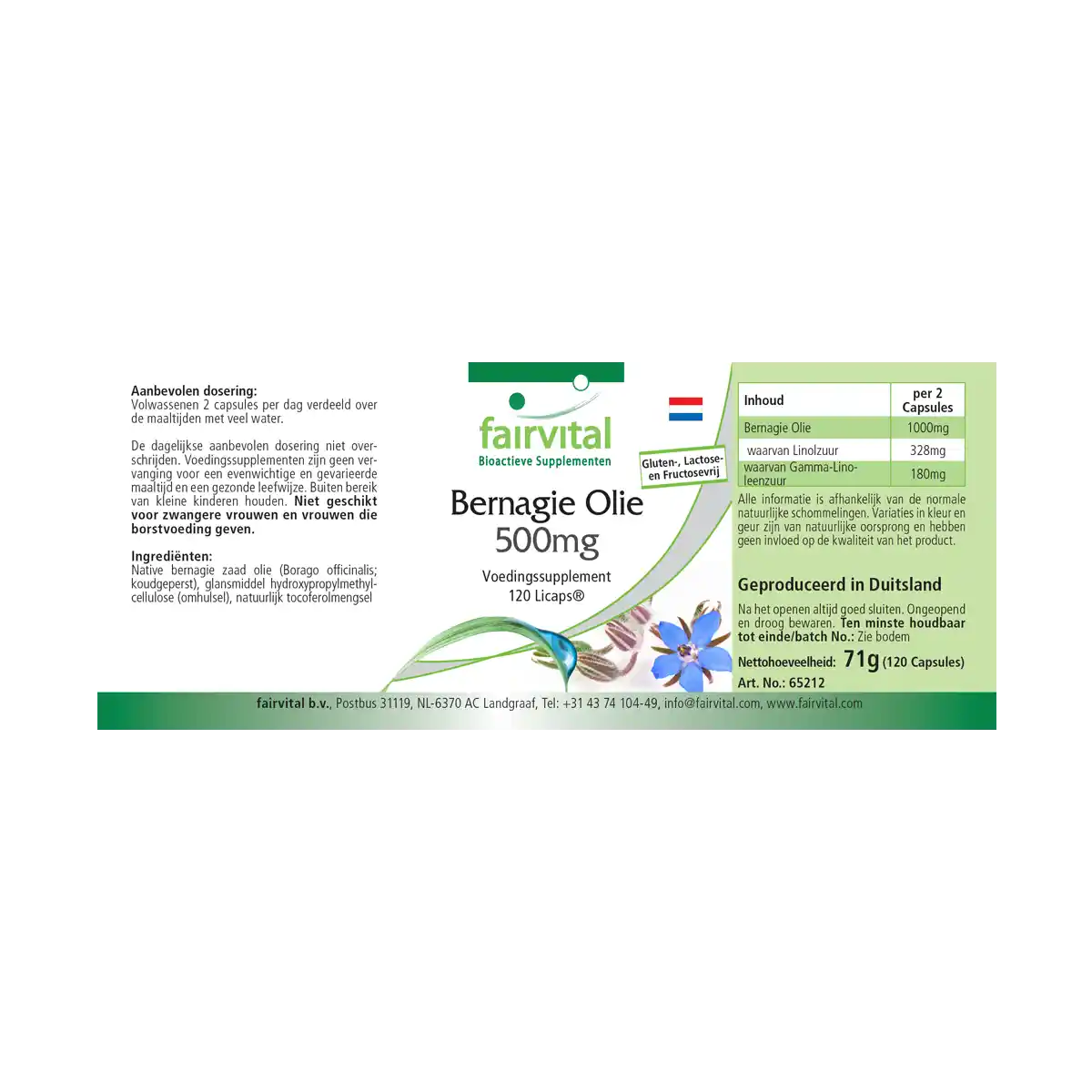 Huile de bourrache 500mg - 120 LiCaps®