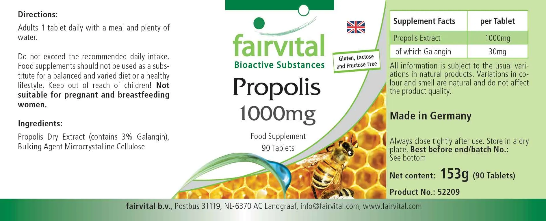 Propolis 1000mg - 90 Tablets