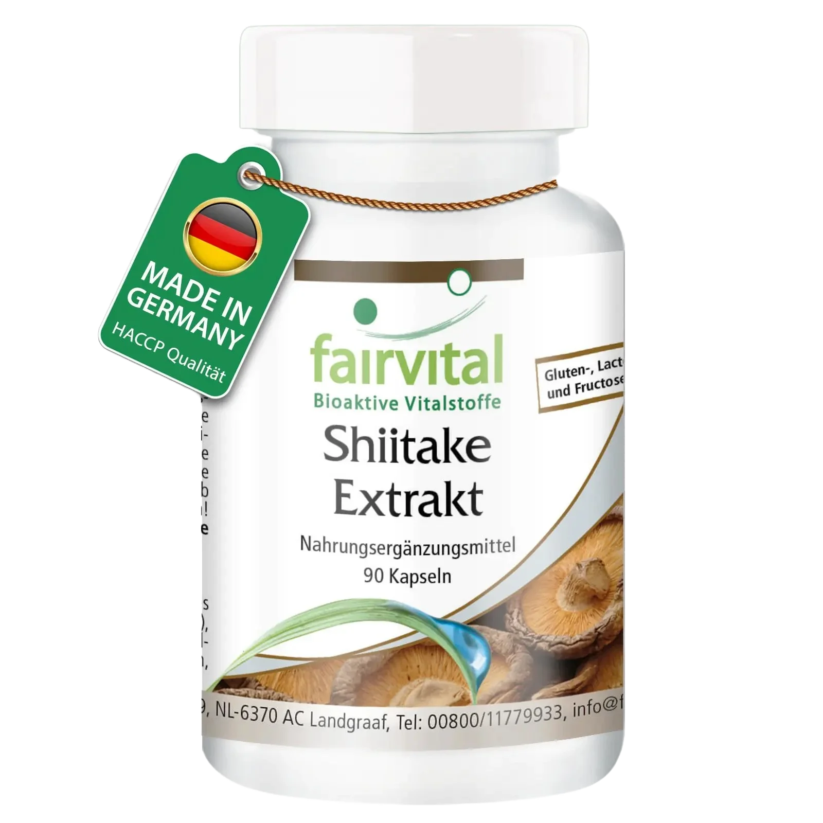 Shiitake Extrakt - 90 Kapseln - Lentinula edodes - 30% Polysaccharide - Hochdosiert und Vegan | Fairvital Shiitake Extrakt - 90 Kapseln - Lentinula edodes - 30% Polysaccharide - Hochdosiert und Vegan | Fairvital