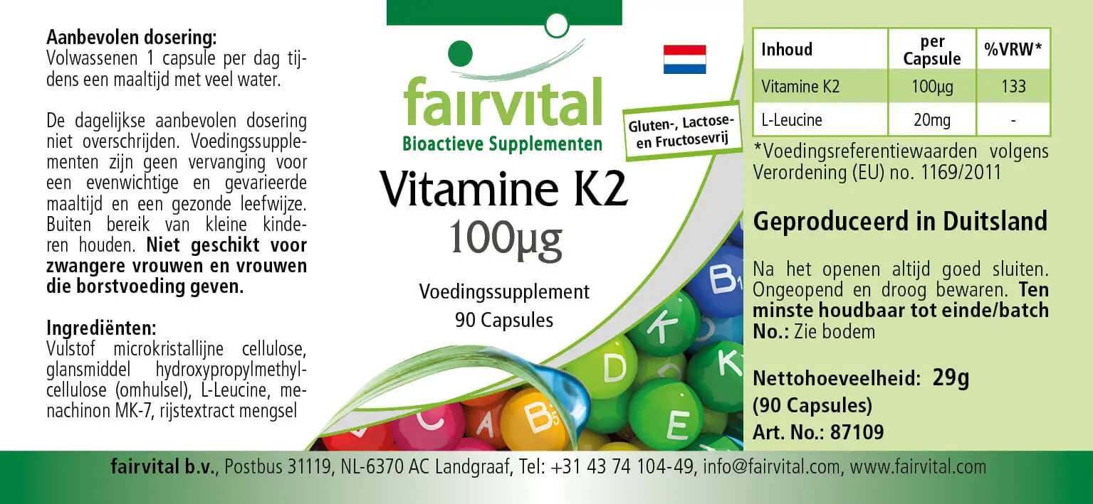 Vitamin K2 100µg – 90 capsules