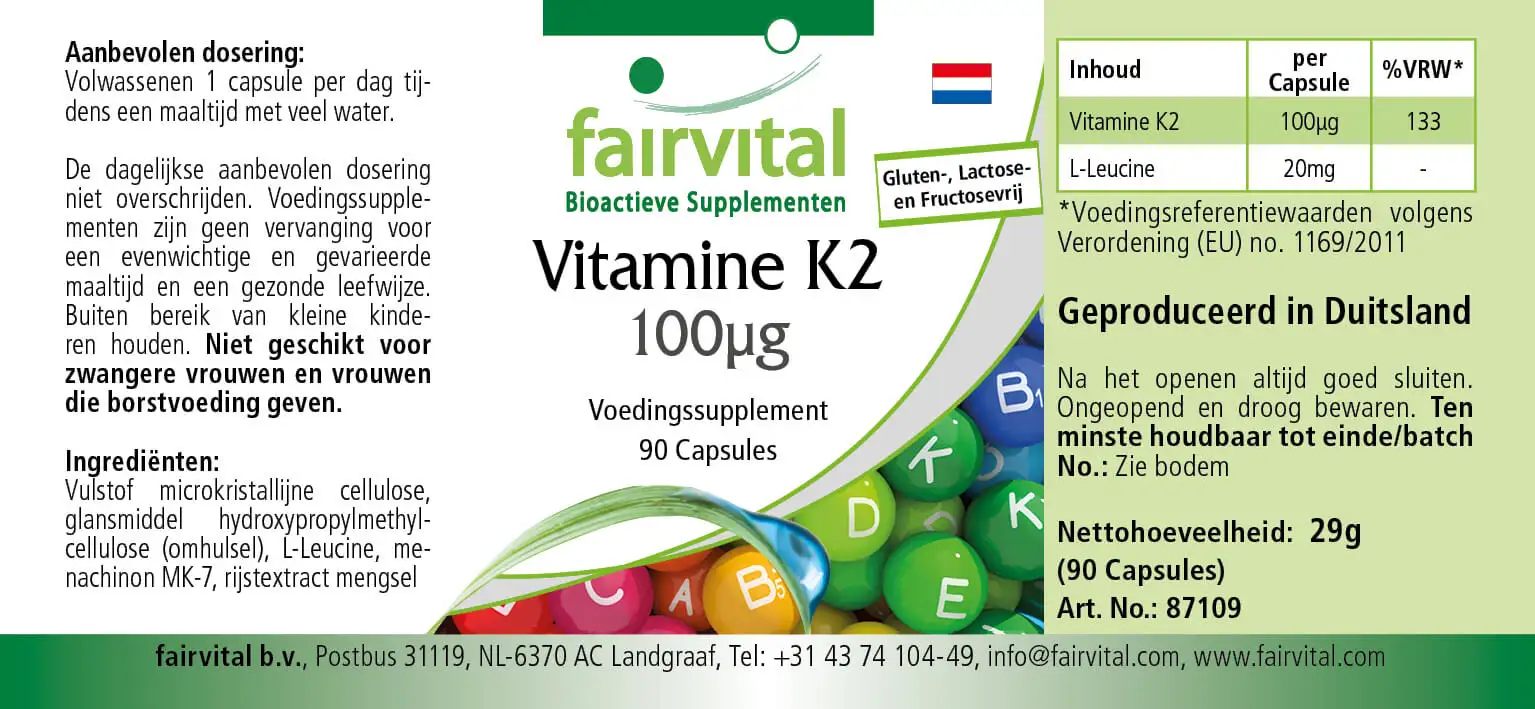 Vitamine K2 100µg - 90 capsules