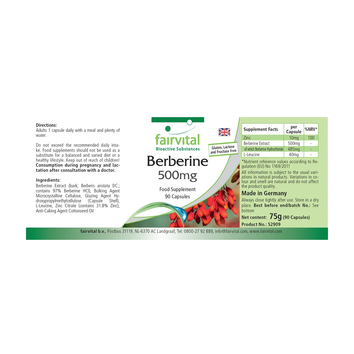 Berberine 500mg