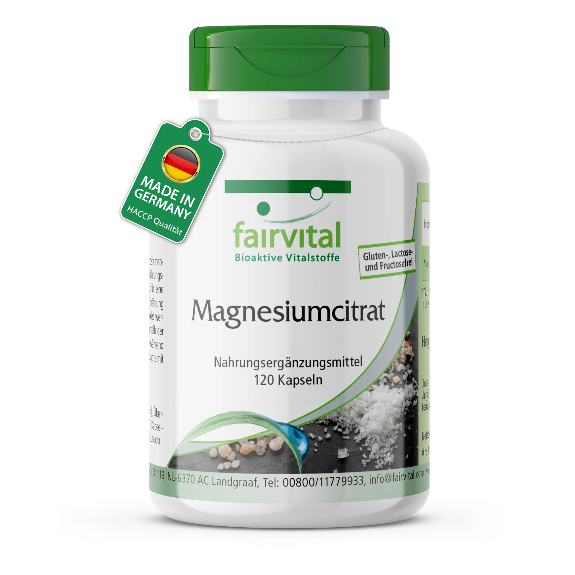 Magnesiumcitrat-120 Kapseln-Vegan | Fairvital