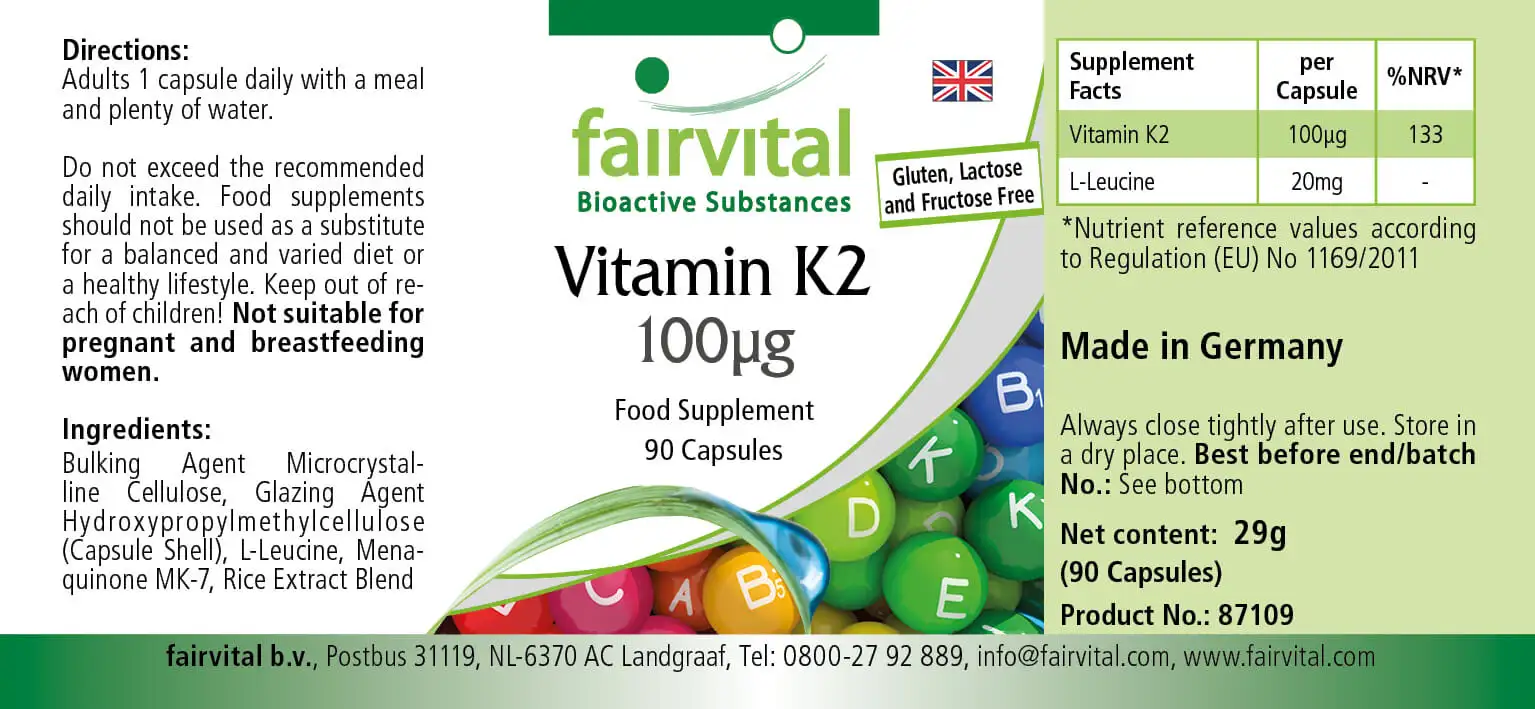 Vitamin K2 100µg – 90 capsules