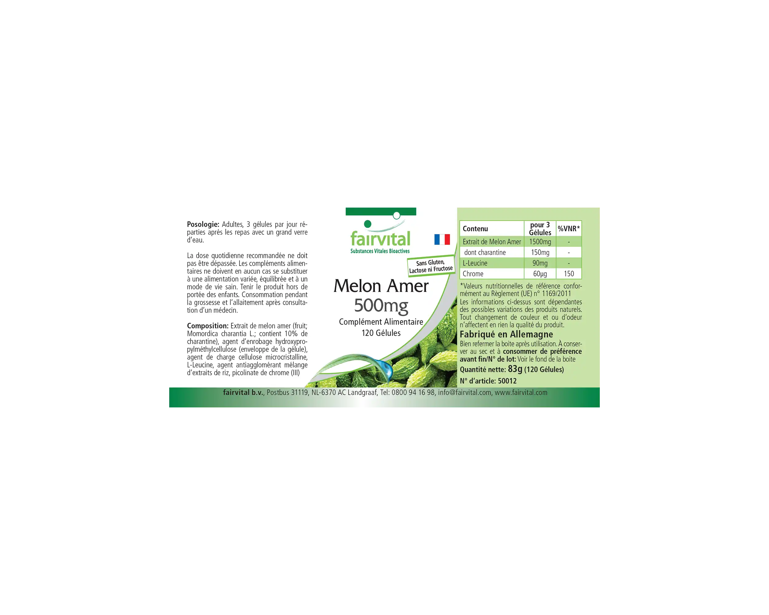Bittere Meloen 500mg met Chroom