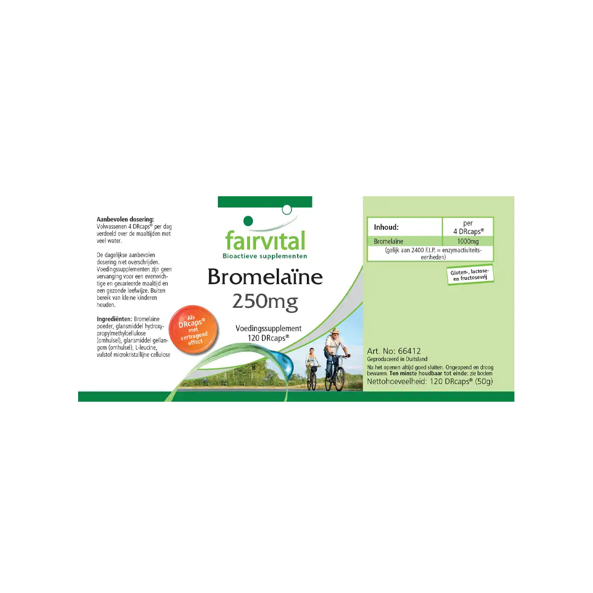 Bromelina 250mg - 120 DRcaps®, resistentes a los ácidos