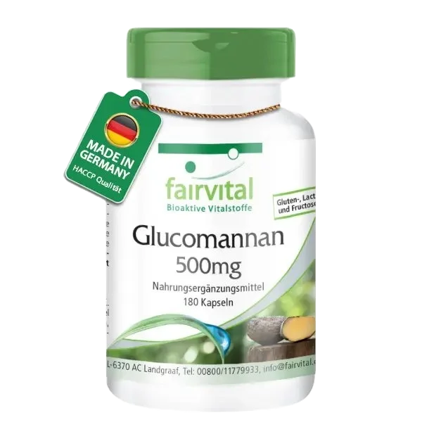 Glucomannan 500mg - Konjakwurzel - 180 Kapseln - Hochdosiert und Vegan | Fairvital Glucomannan 500mg - Konjakwurzel - 180 Kapseln - Hochdosiert und Vegan | Fairvital