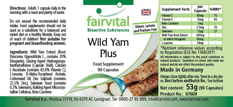 Wild Yams Plus - 90 capsules