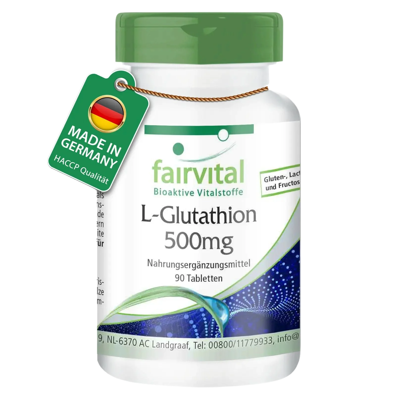L-Glutathion 500mg - 90 Tabletten - Hochdosiert und Vegan | Fairvital L-Glutathion 500mg - 90 Tabletten - Hochdosiert und Vegan | Fairvital