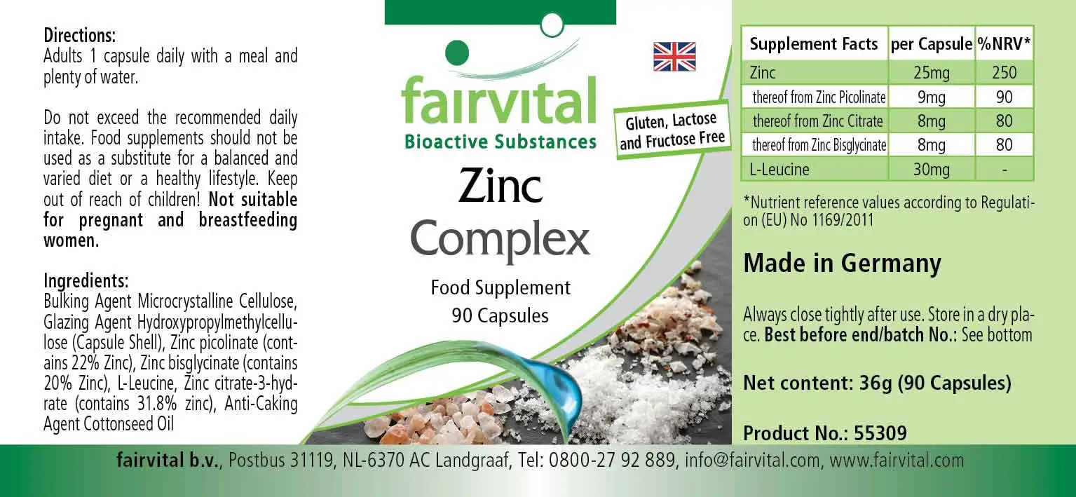 Zink Complex 25mg - 90 Capsules