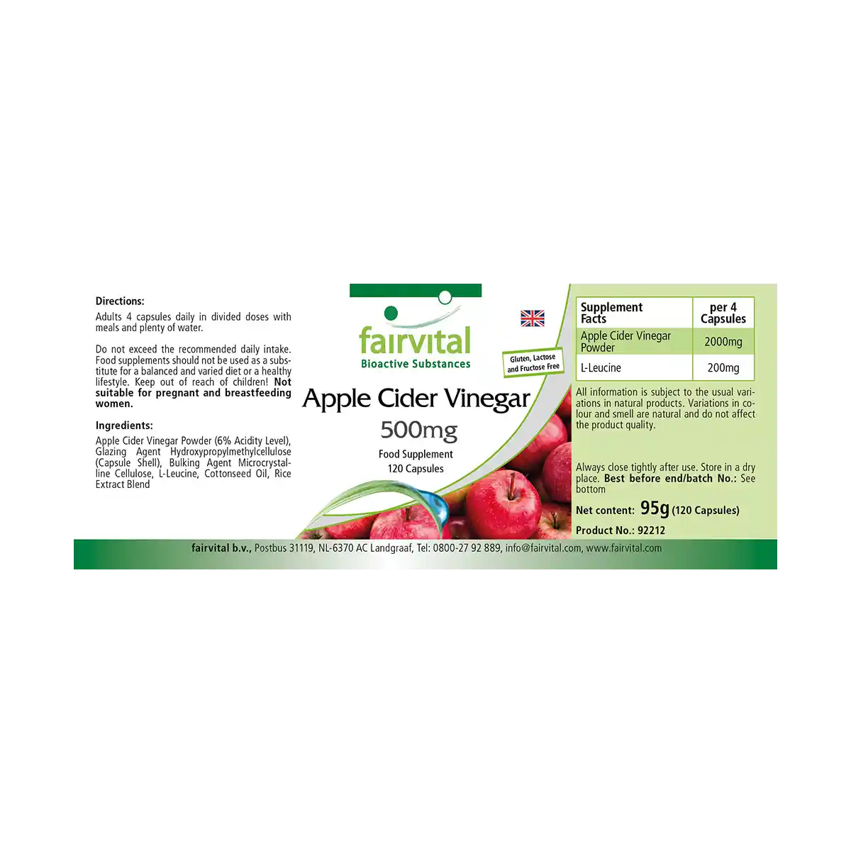Apple cider vinegar - 120 capsules