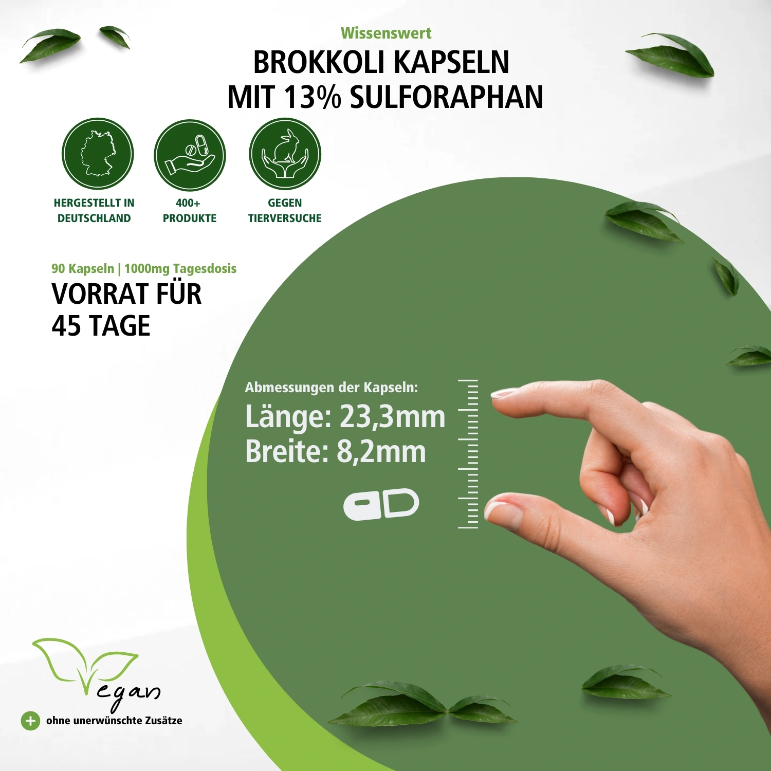 Brokkoli Kapseln mit 13% Sulforaphan