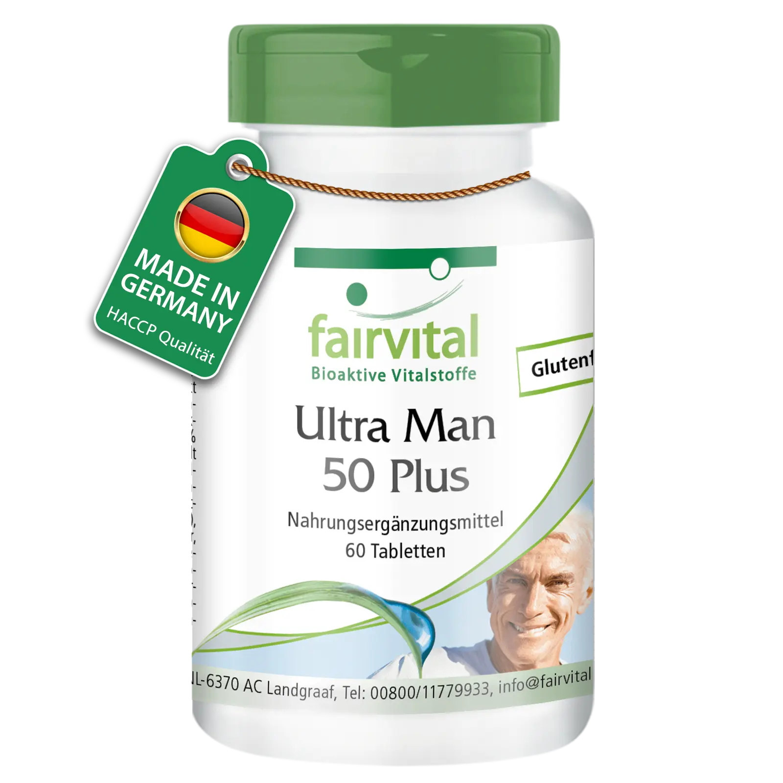 Ultra Man 50 Plus - 60 Tabletten - Multivitamin, Multimineral - für Immunsystem, Muskeln, Knochen uvm. | Fairvital Ultra Man 50 Plus - 60 Tabletten - Multivitamin, Multimineral - für Immunsystem, Muskeln, Knochen uvm. | Fairvital