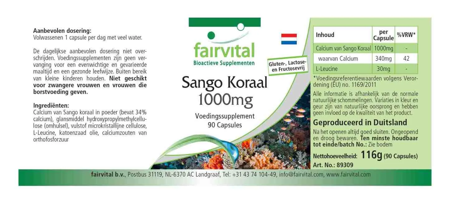 Sango Coral 1000mg - 90 capsules